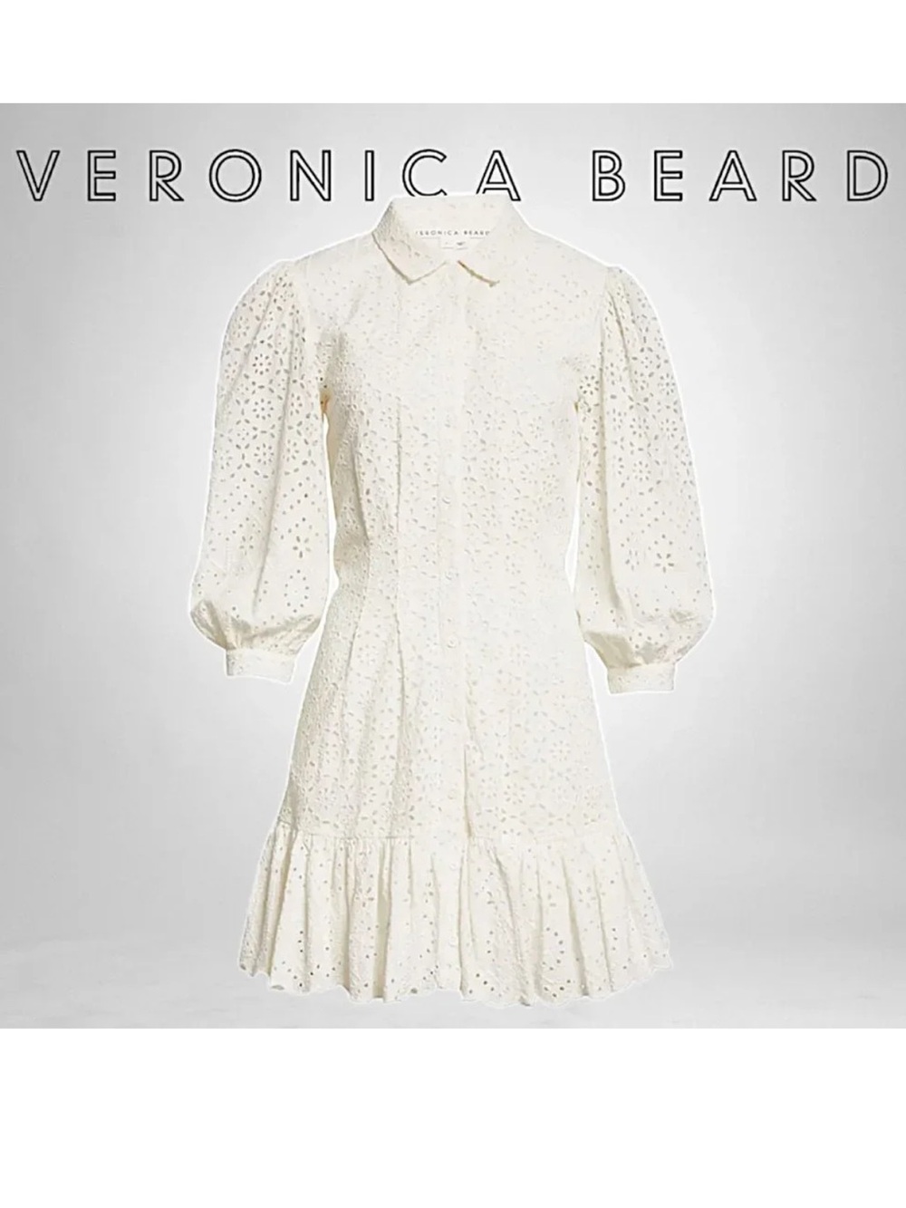 Veronica Beard Kylan Eyelet Lace
Cotton Shirtdress